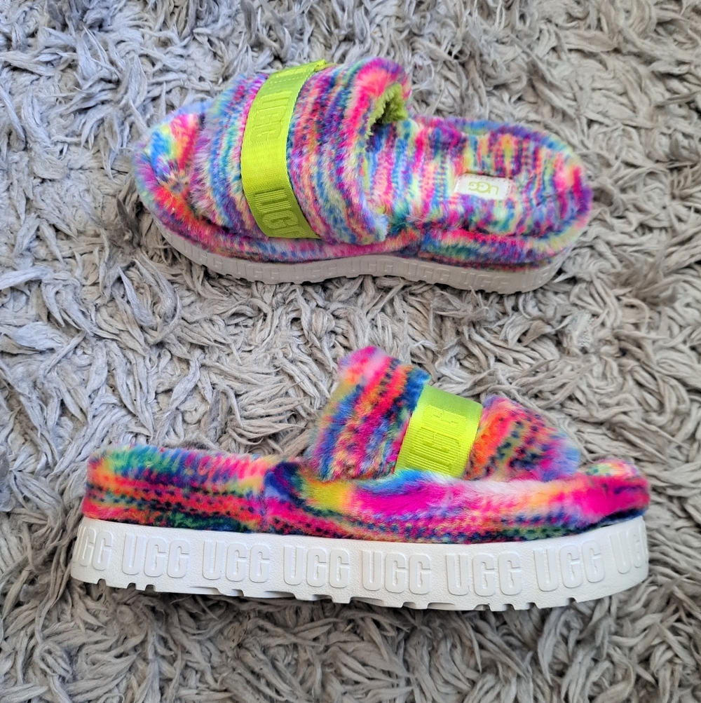 UGG Rainbow Platform Slip On NWOT